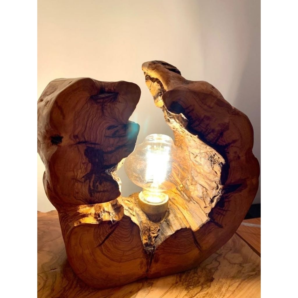 Lampu Kayu Jati Kamar Tidur Minimalis
