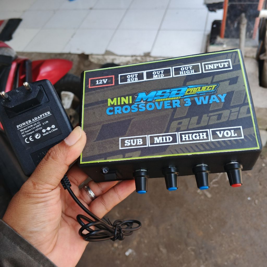 CROSSOVER 3 WAY AKTIF DC 12V SUB , MID , HIGH MINI , CROSSOVER MINI DC 12V 3 WAY GLERR
