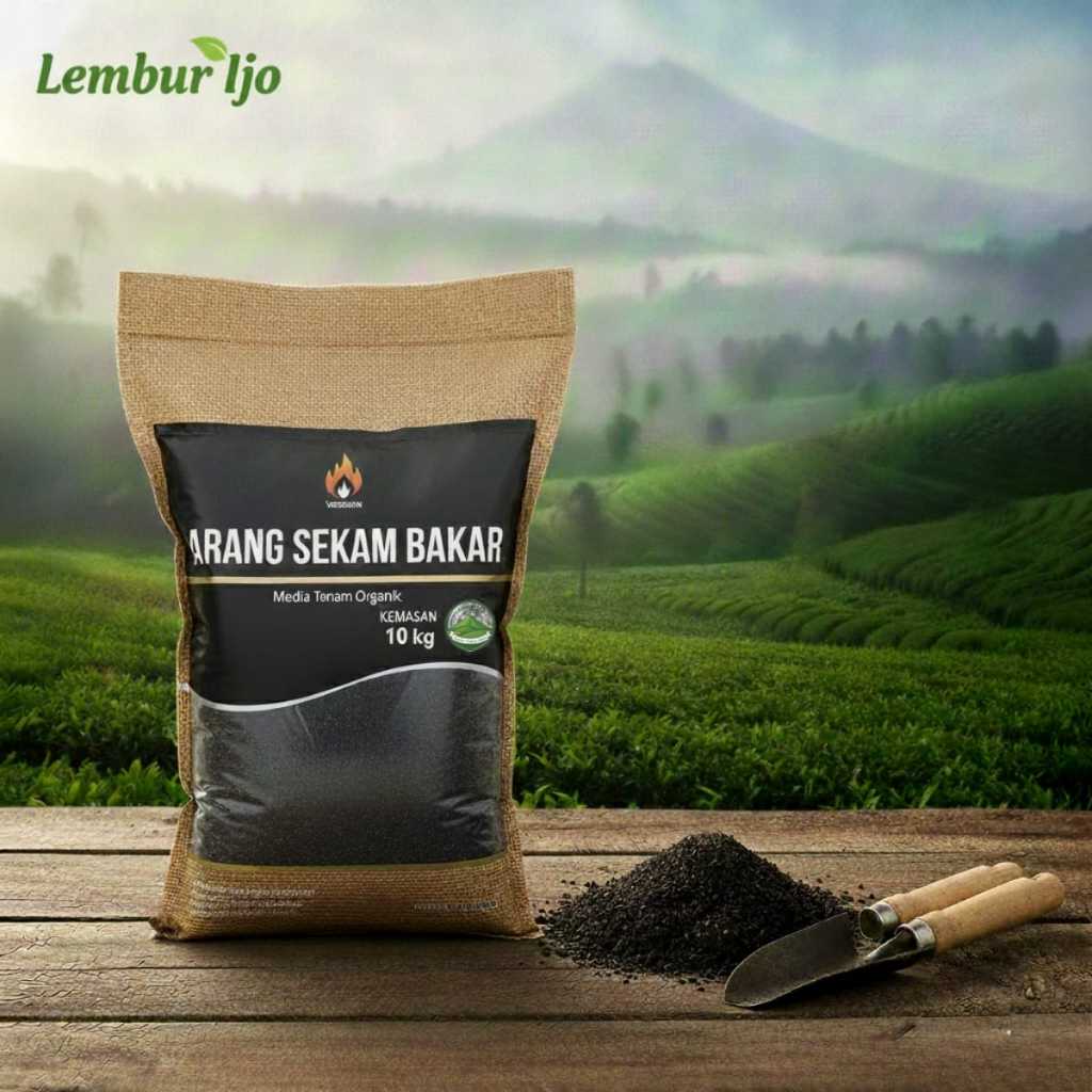 LEMBUR IJO -  Sekam Bakar Karungan 10 Kg / Netto ± 3 Kg / Sekam Bakar Media Tanam