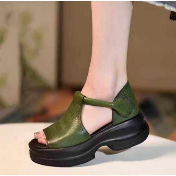 Sandal Wedges Sandal Tali Wanita Korea Import Premium Quality