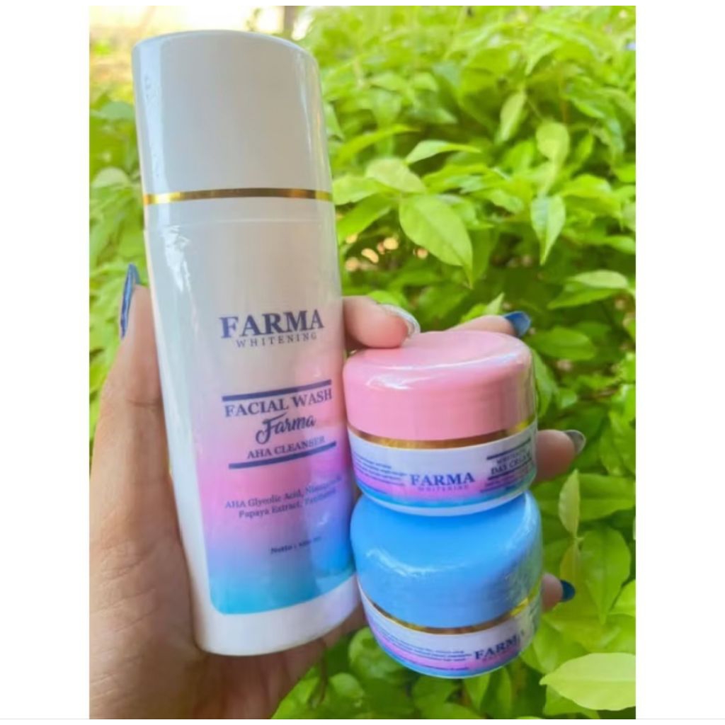 Skincare farma whitening bpom cepat sampai , aman, solusi flek hitam dan jerawat ampuh