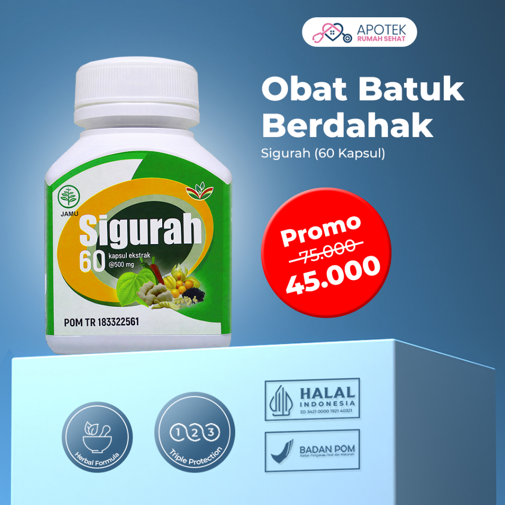 OBAT BATUK BERDAHAK DAN LENDIR KAPSUL SIGURAH Tenggorokan Dewasa Anak 2 Tahun PALING MANJUR AMPUH