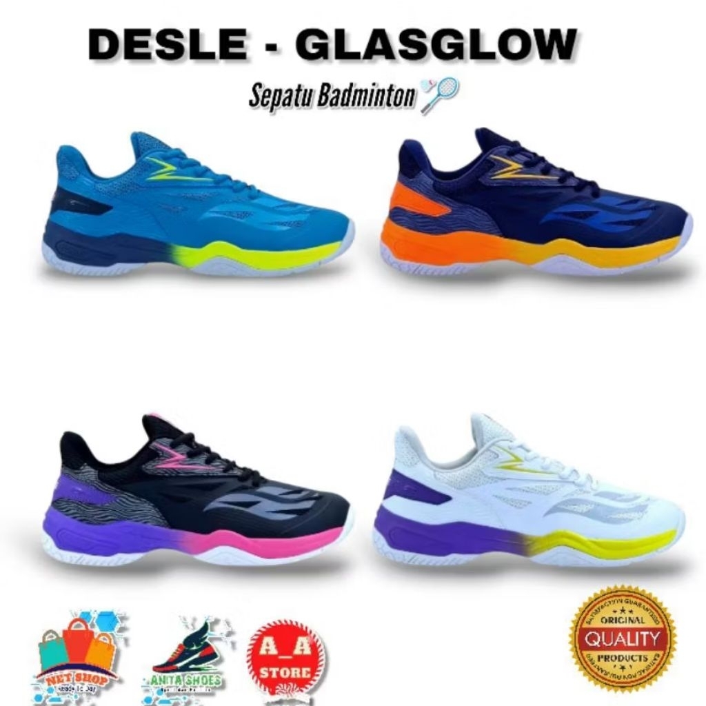 DESLE GLASGLOW Sepatu Badmin Pria dan Wanita DESLE Glasglow