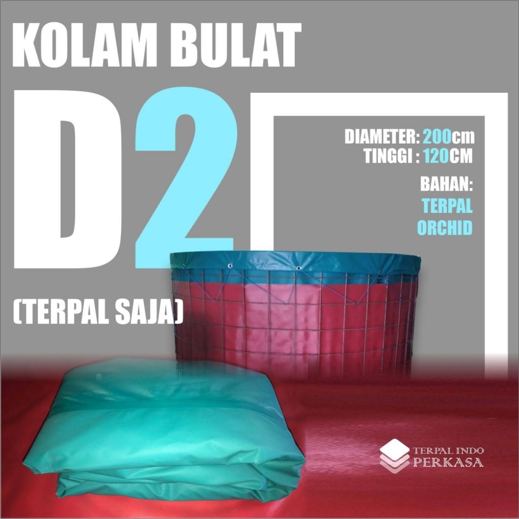 KOLAM BULAT D2 ORCHID SEMIKARET TERPAL SAJA