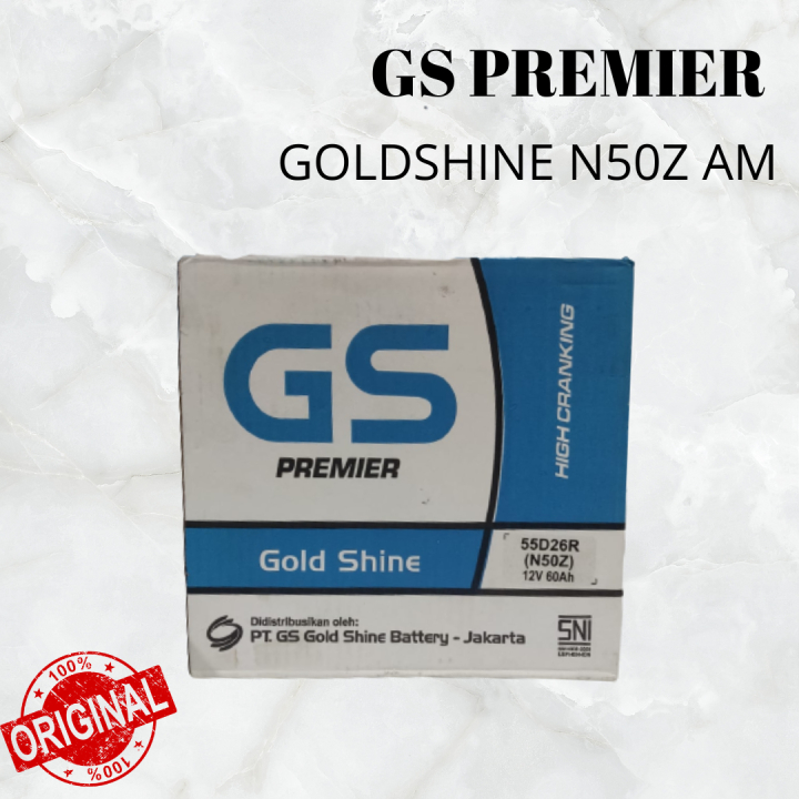 AKI GS GOLD SHINE N50Z 12V-60AH TRUK CANTER, KIJANG GRAND, KIJANG KAPSUL, NEW DYNA, HINO DUTRO
