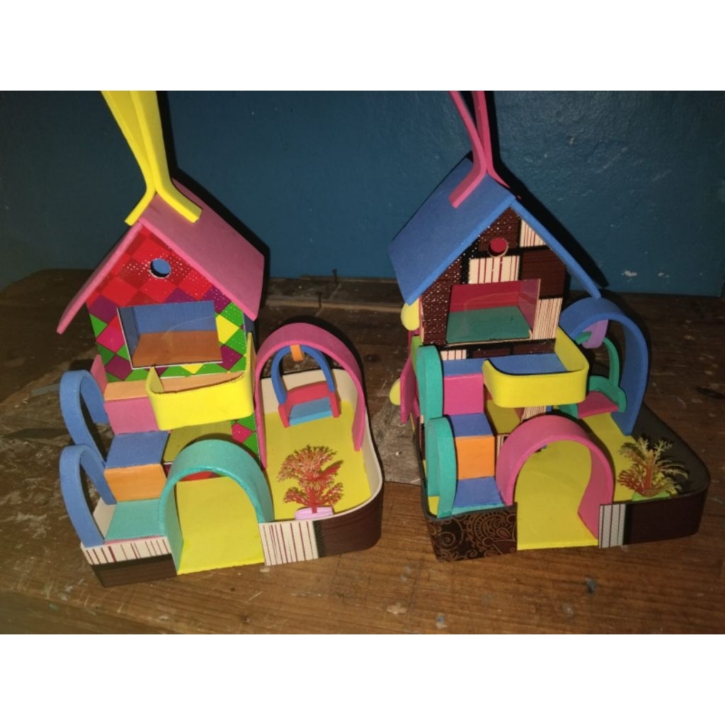 RUMAH KELOMANG BENTUK RUMAH TINGKAT AYUNAN (BONUS 1 KELOMANG HIDUP)