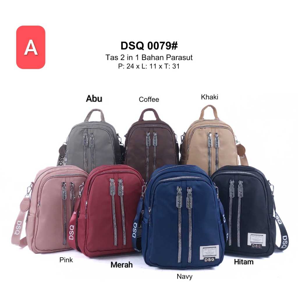 DSQ Tas ransel cewek import parasit tas punggung wanita besar