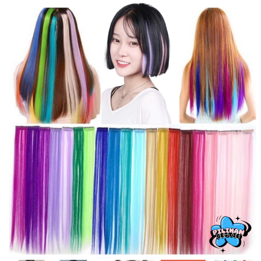 HAIRPIECE HIGHLIGHT JEPIT LURUS PREMIUM KOREA STYLE RAMBUT SAMBUNG HIGHLIGHT CLIP ON