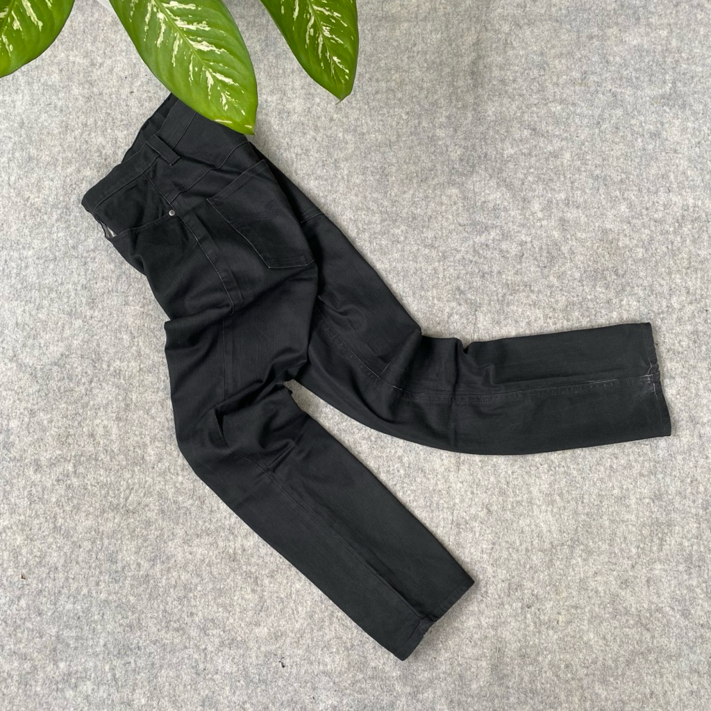 long pants black denim nudie jeans thin finn dry black coat super cakep