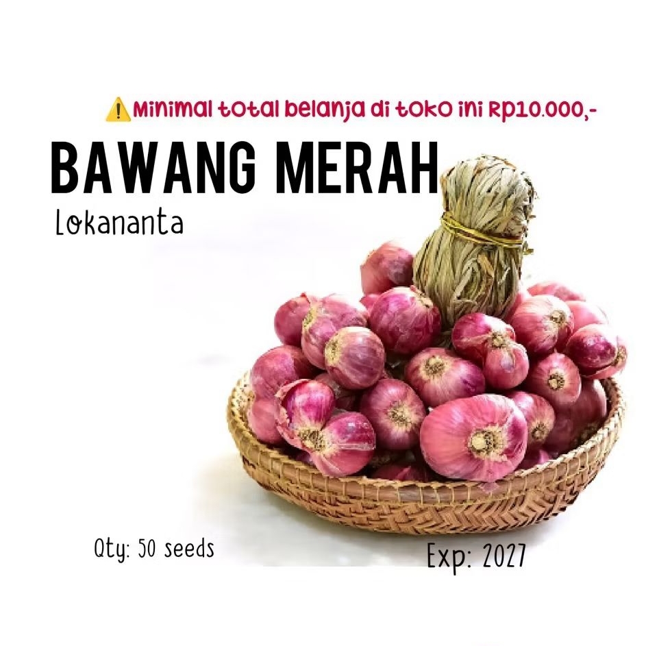 50 biji - Benih bawang merah lokananta