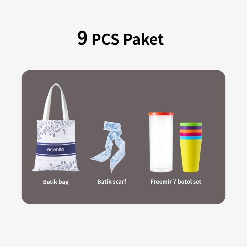 [Batik Peripheral Gifts] ecentio Batik Bloom Tumbler Aesthetic Series Exclusive Gifts Termasuk A