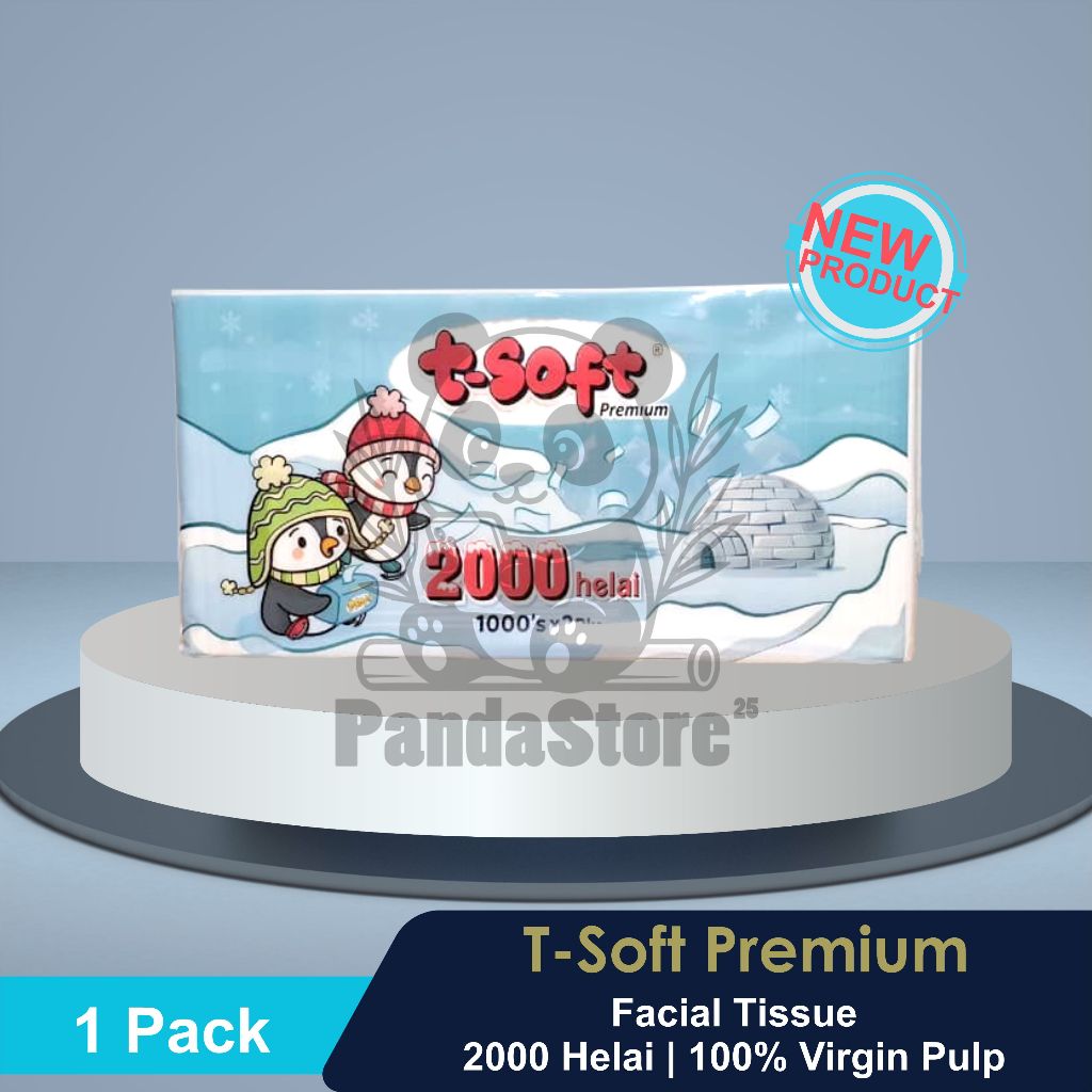 T-soft Premium 2000 Helai | Lembut | 2 Ply | Tisu Serbaguna | Super Hemat