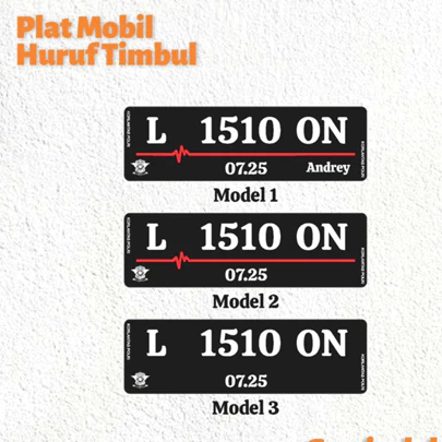 Plat Nomor Mobil Hitam / Plat Nomor Mobil Variasi Akrilik / Plat Nomor Mobil Font Baru / Plat Nomor 