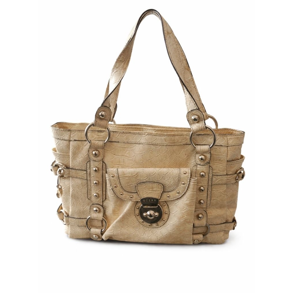 GUESS Vintage Croco Embossed Shoulder Bag Cream – Preloved