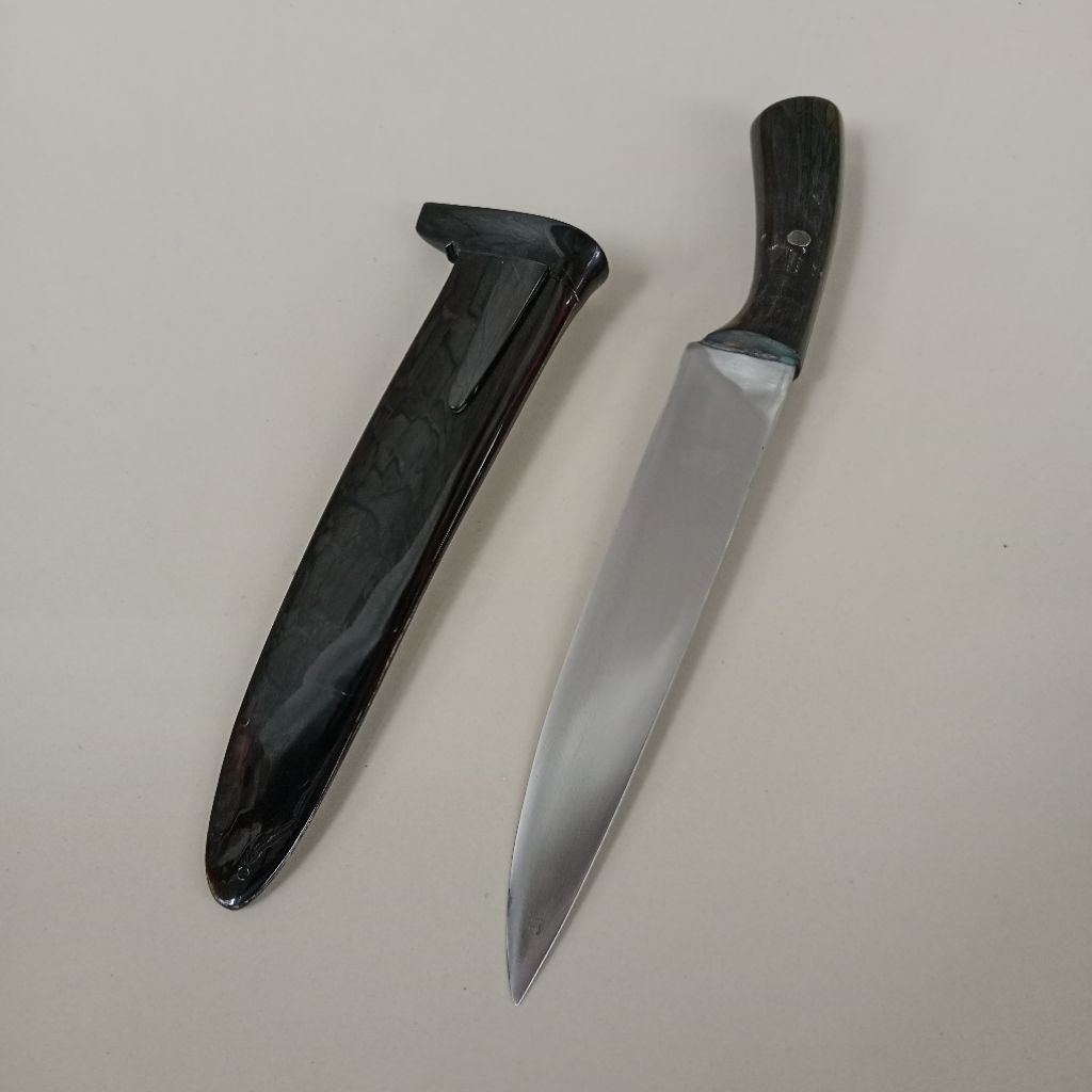 Pisau sembelihan bilah bearing full tanduk bilah 20 cm