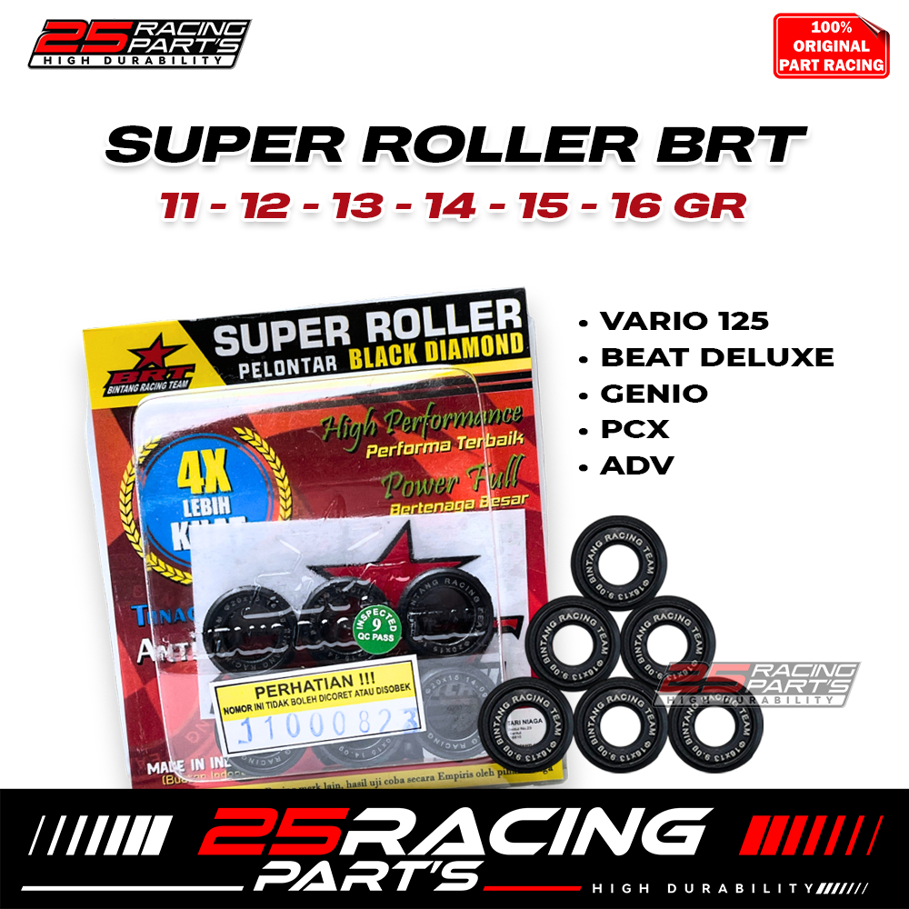 BRT - PCX -VARIO 125 - Roller BRT Racing Honda Genio - Beat Deluxe - Roller Black Diamond BRT
