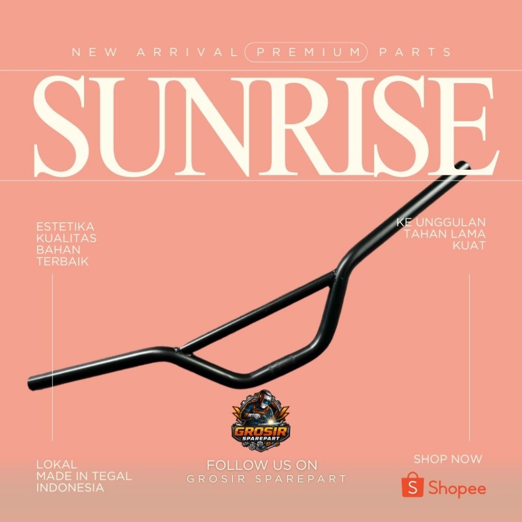 Stang Handlebar Sepeda Sunrise BAR MTB MINIVELO Commuter bike Murah