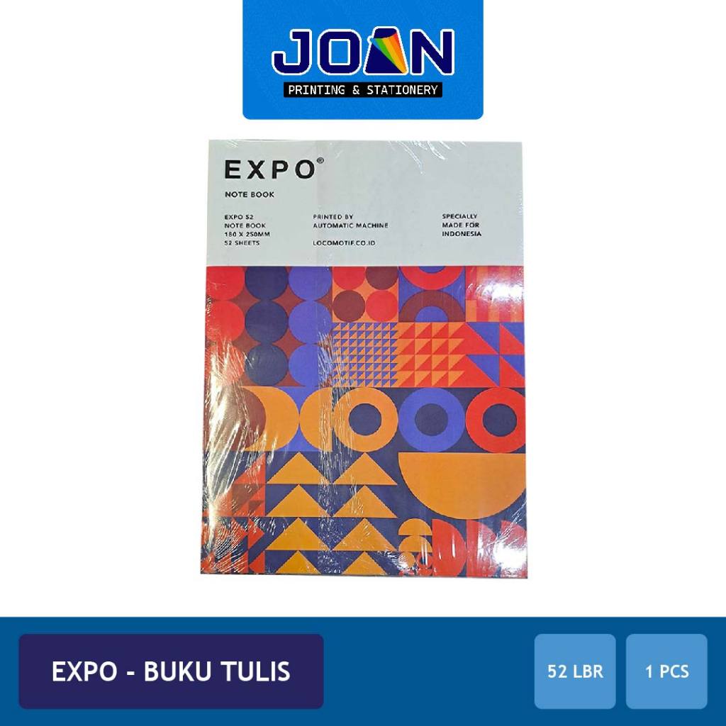 Buku Tulis Locomotif EXPO / Buku Tulis Boxy 52 Lembar - 1 PCS