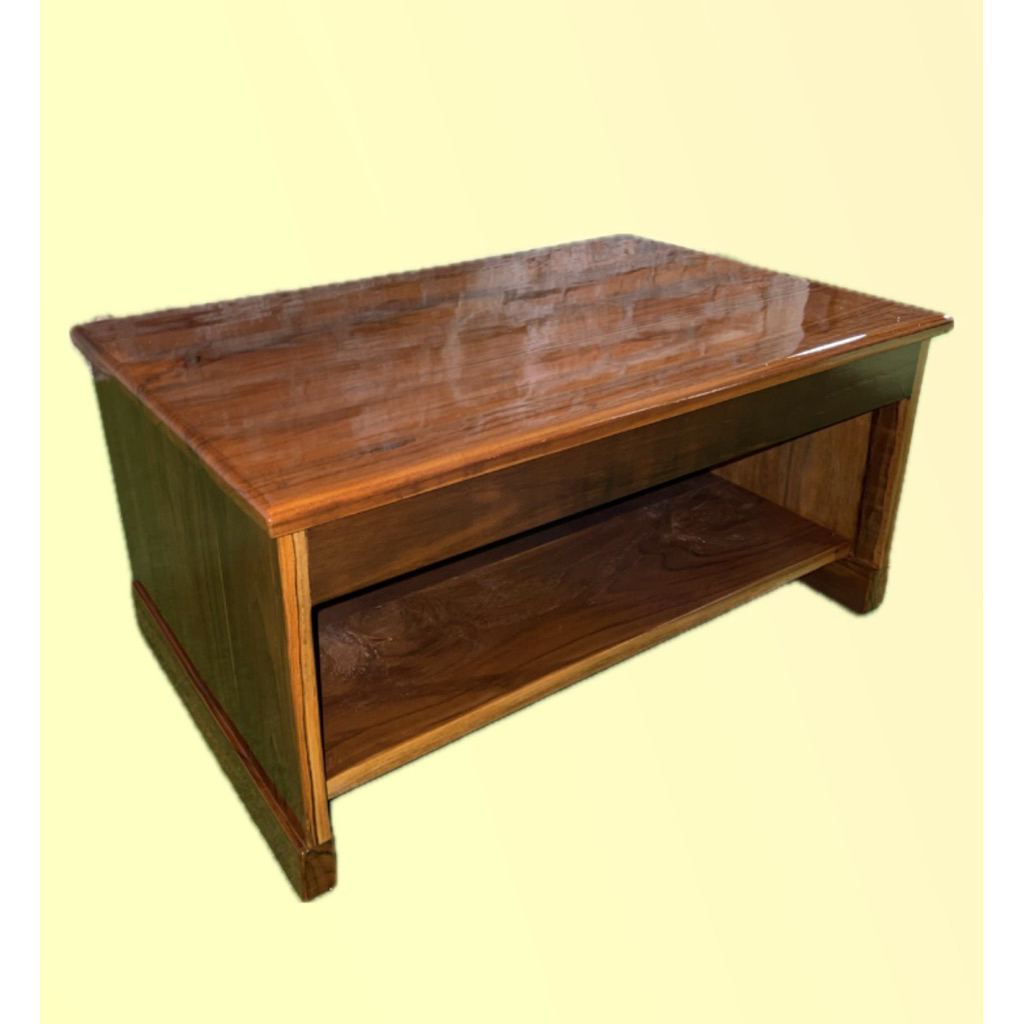 MEJA BELAJAR KAYU JATI PLITUR