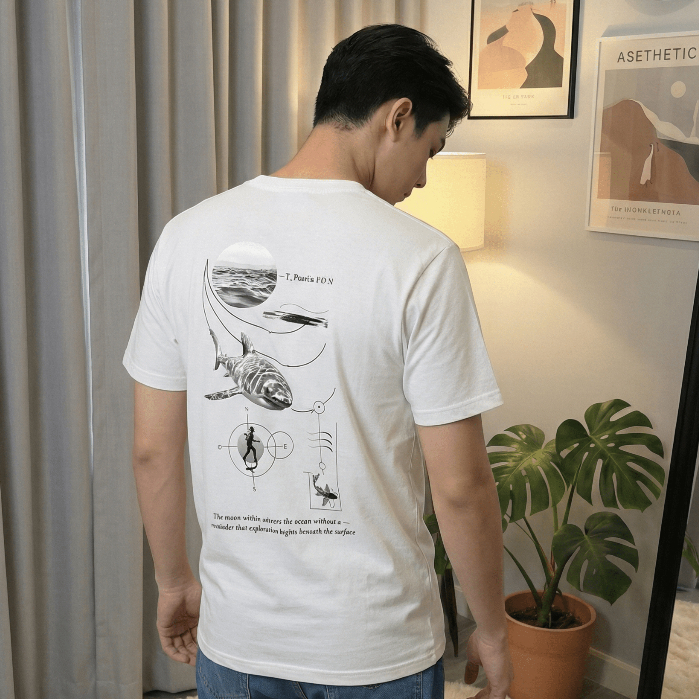 Forbidden Pearce Tshirt - Beneath the Surface - White - Nyaman Saat Di Pakai