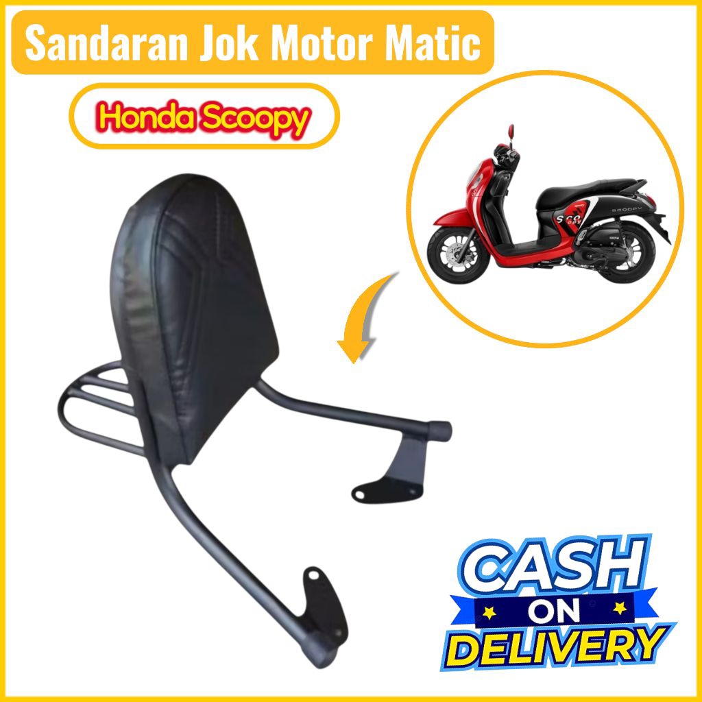 Sandaran Jok Motor Matic Scoopy Model Bulat/Sandaran Jok Motor