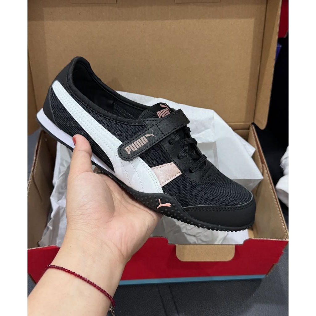 Sepatu Puma Bella V Women's Slip on Shoes - Black White Rosegold