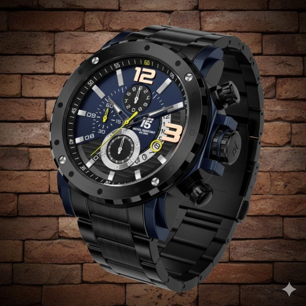 JAM TANGAN PRIA ORIGINAL RANTAI T5 3746 CHRONOGRAPH FULLSET A