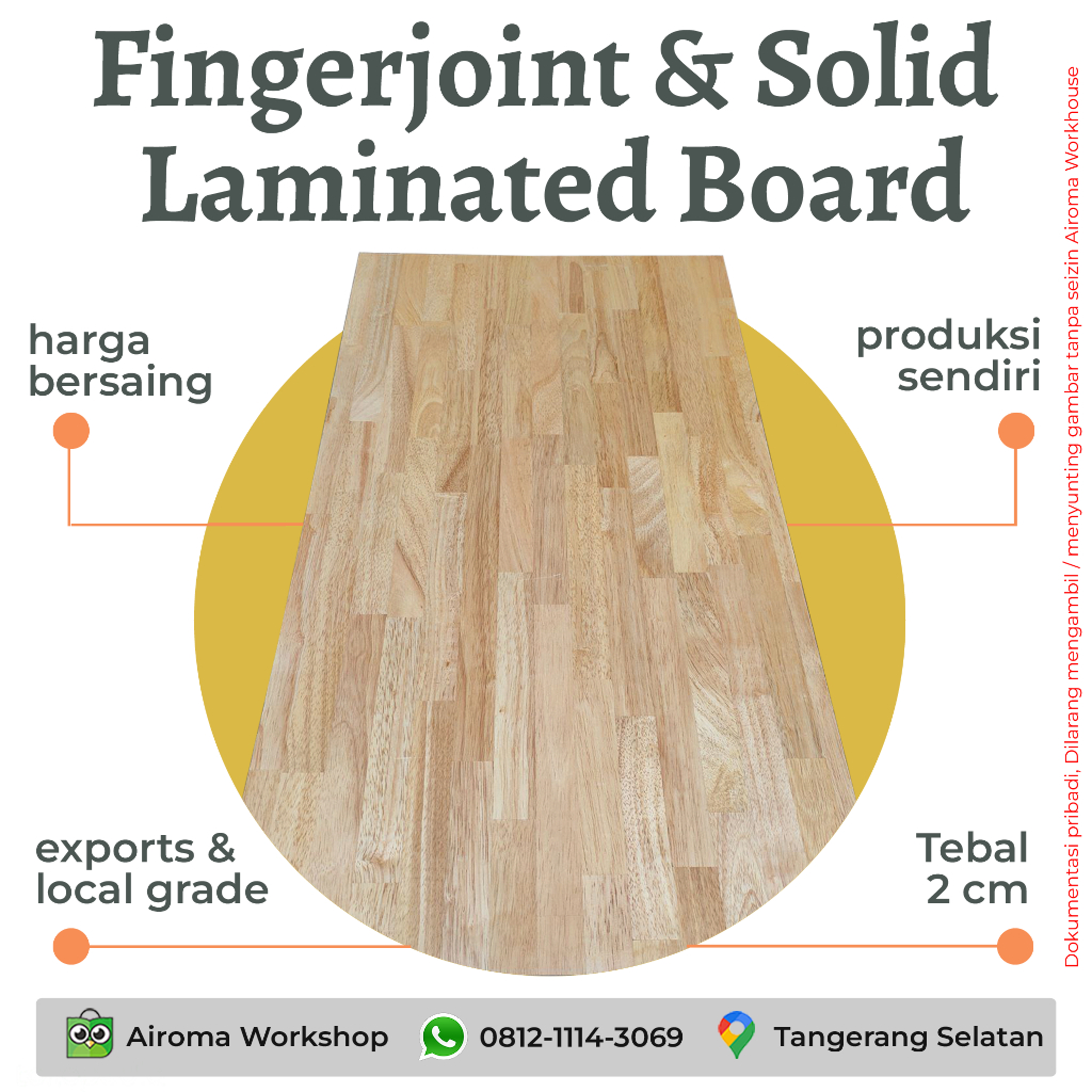 CUSTOM FJL TOP TABLE /COUNTERTOP /PAPAN DAUN MEJA FJL BUTCHERBLOCK