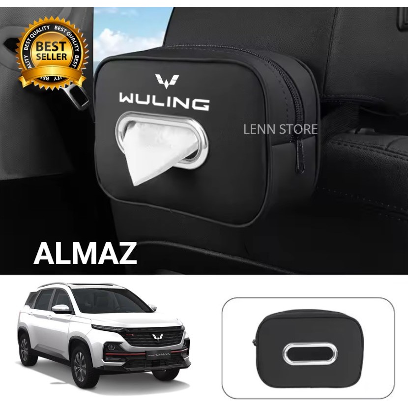 Tempat Tisu Mobil Bahan Kulit Premium WULING ALMAZ 2020 2021 2022 2023 2024 2025