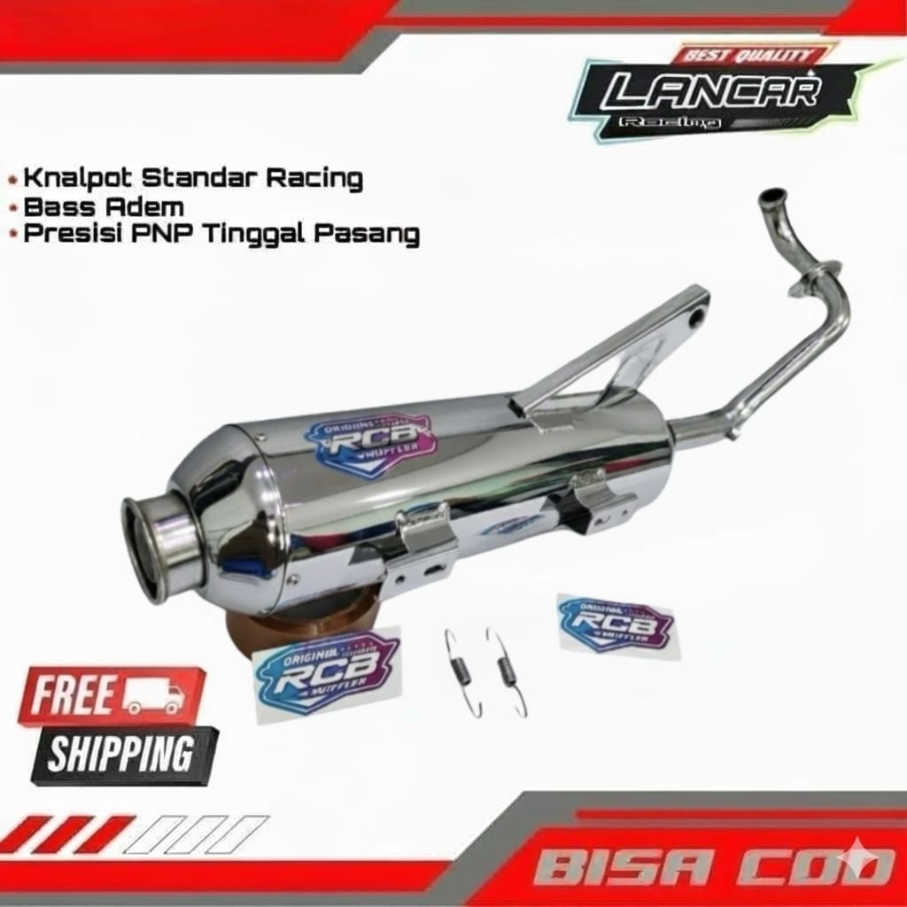 KENALPOT TERLARIS STANDAR RACING TSUKIGI RCB TUTUP MONCONG MODEL KENOCHI/KINOCHI  FUL CRUM ANTI KARA