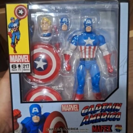 Mafex captain america comic bib