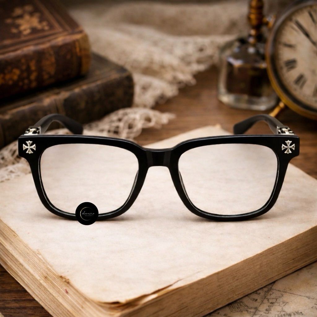 Frame Kacamata CromeHeart Unisex Skena Lensa Photocromic Antiradiasi Minus Normal Cylinder