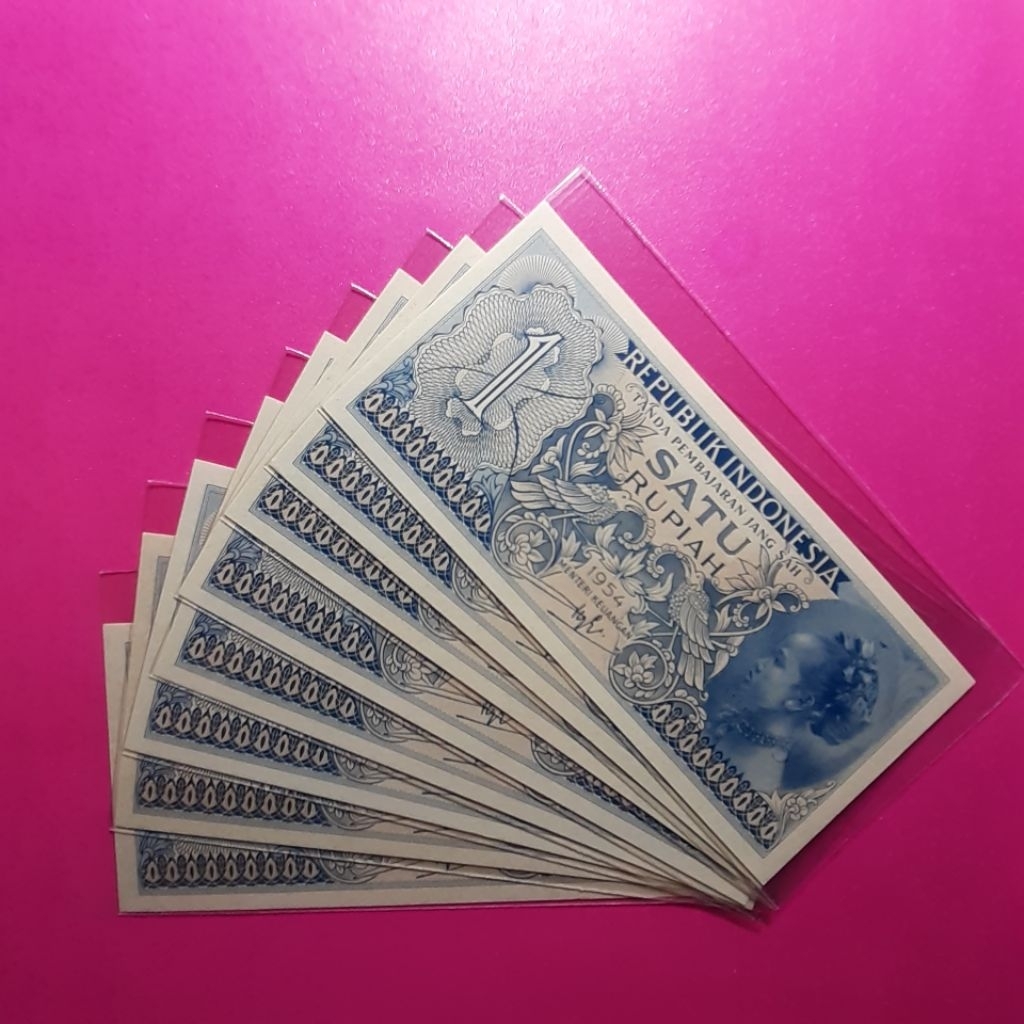 uang kuno 1 rupiah suku bangsa 1954