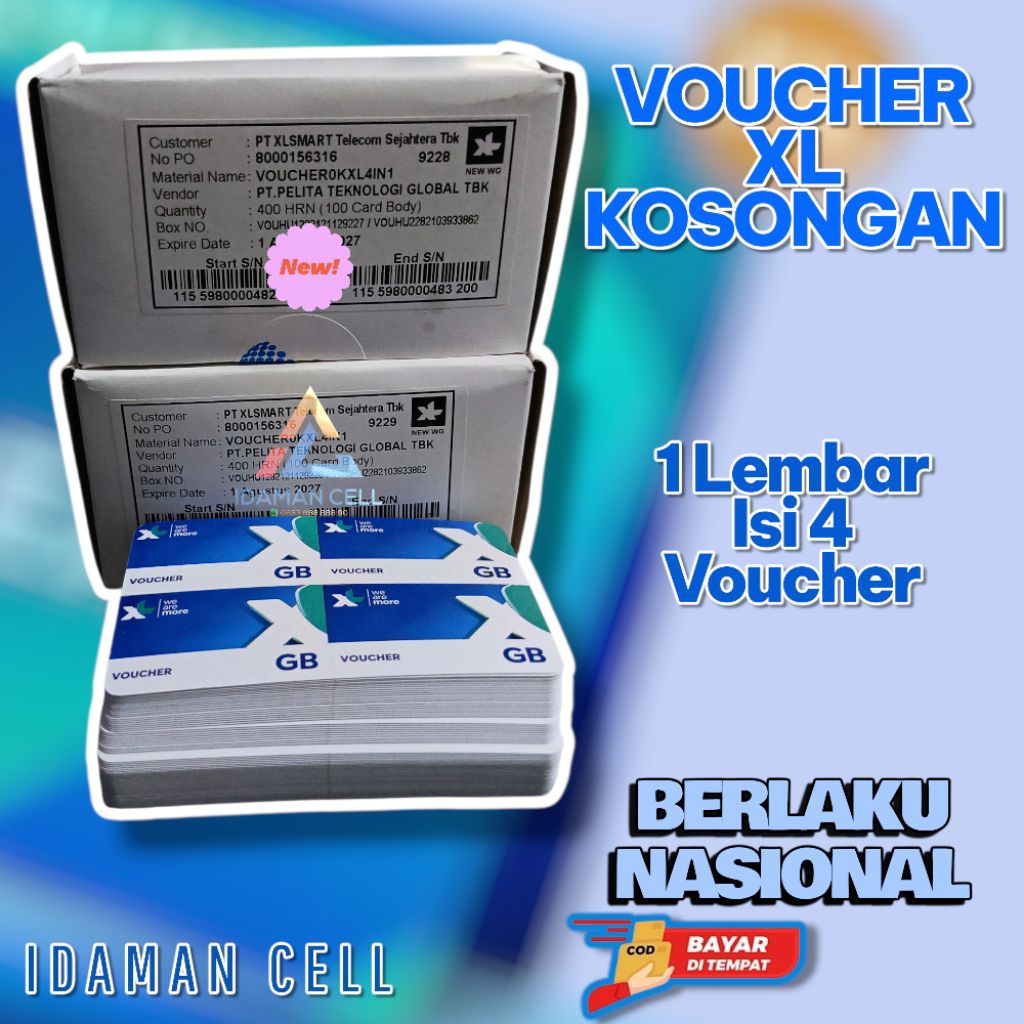 VOUCHER XL KOSONGAN/VOUCHER XL ZERO
