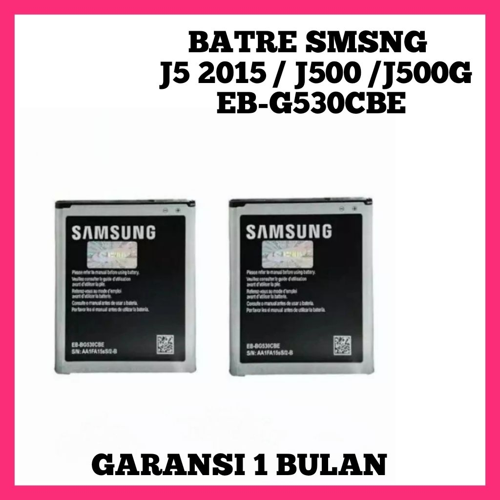 Baterai Batre Smsung J5 2015 - J500 - J500G ORIGINAL 100% Batre Batrai Battery Batrey Batrei Baterei