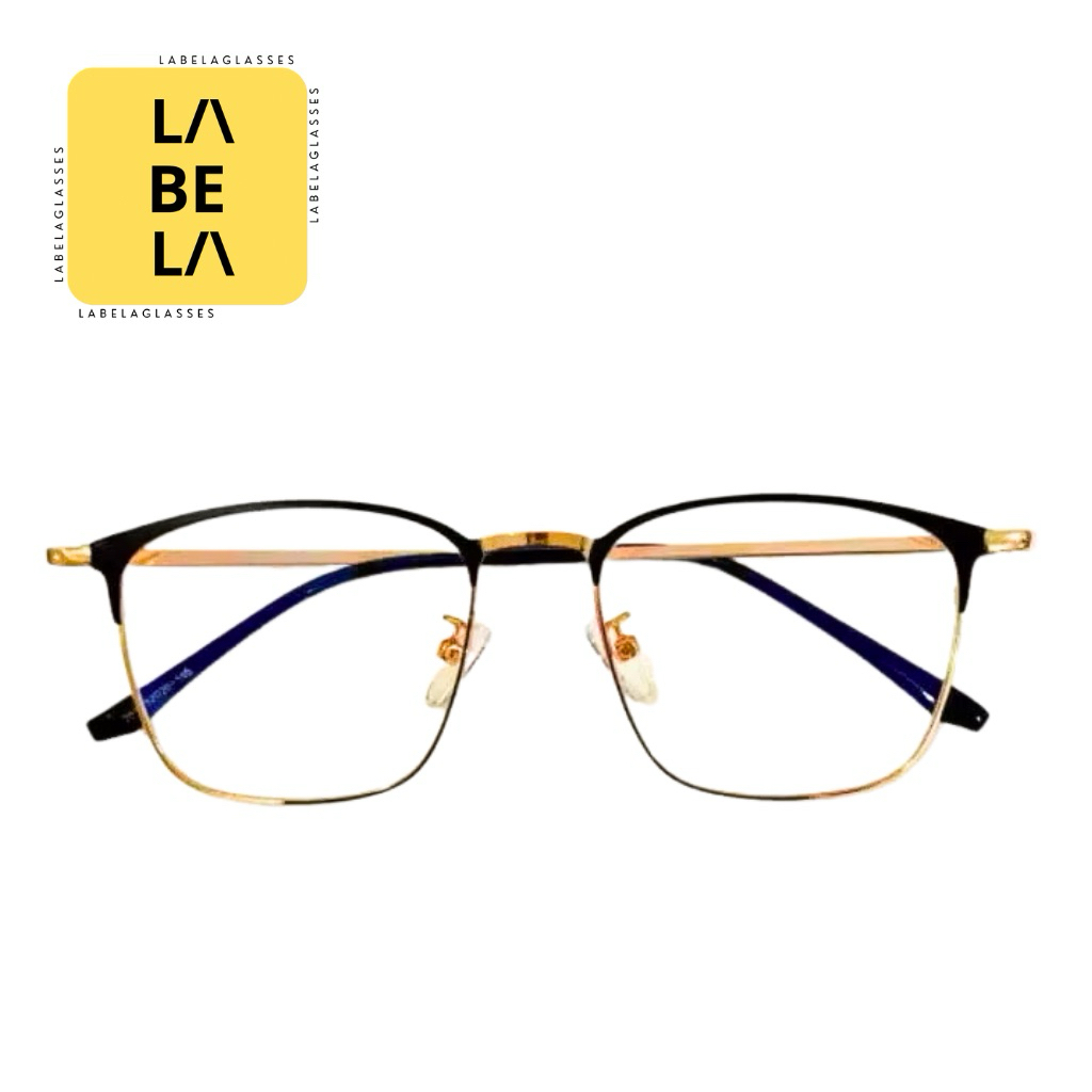 Labela - Paket Kacamata Minus Kotak 2047 + Lensa Photocromic - Bluecromic - Anti Radiasi - Blueray K