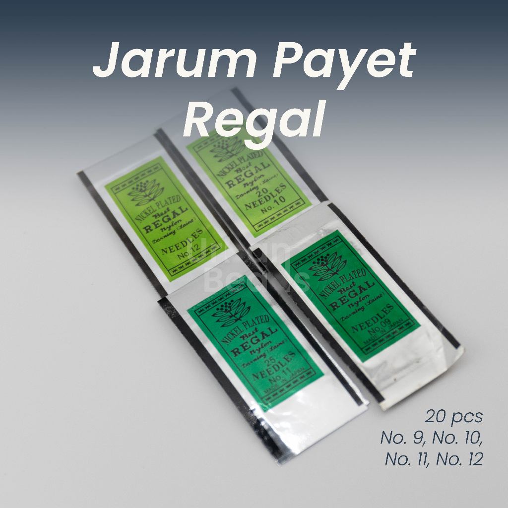 [No 9 10 11 12] Jarum Payet Regal Original Made in Japan /Jarum Manik Manik  /Alat Jahit/Jarum Jahit