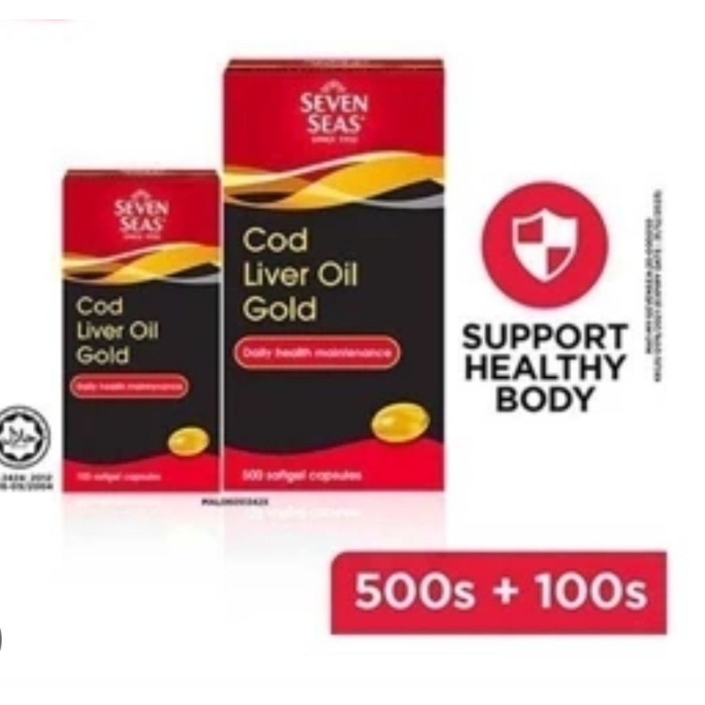 Seven Seas Cod Liver Oil Gold 500+100 kapsul