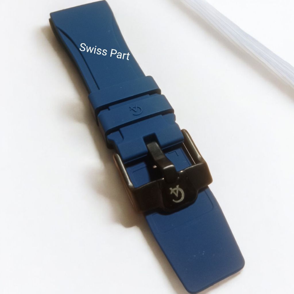 Tali Jam Karet Alexandre Christie Biru Navy Strap Jam Tangan Alexandre Christie Rubber Silicon Buckl