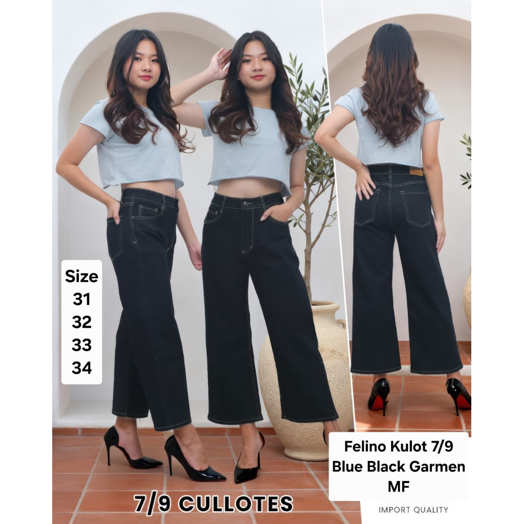 FELINO KULOT 7/9 BLUE BLACK GARMEN