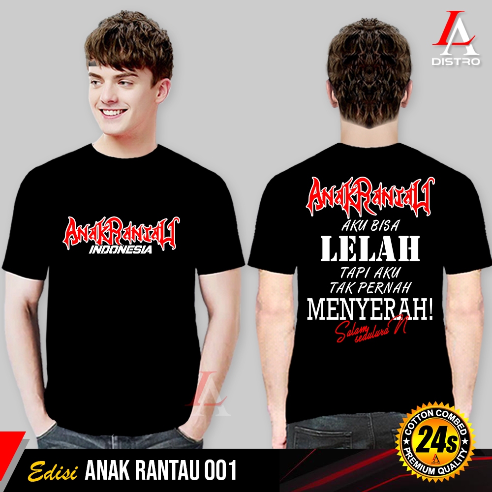 KAOS ANAK RANTAU 001 | BAJU PERANTAU | COTTON COMBED 24s TEBAL ADEM | UNISEX