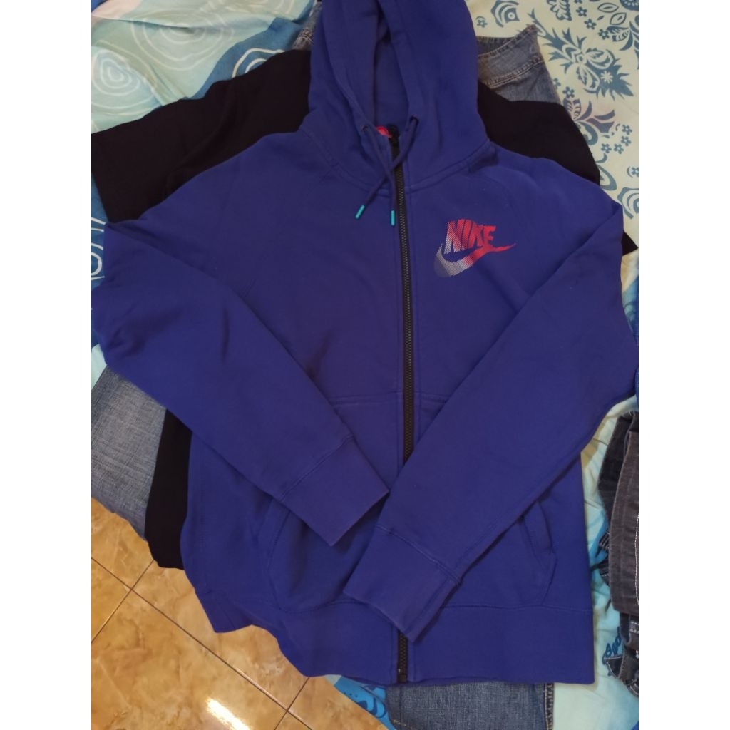 Hoodie Zipper Nike Blue Second