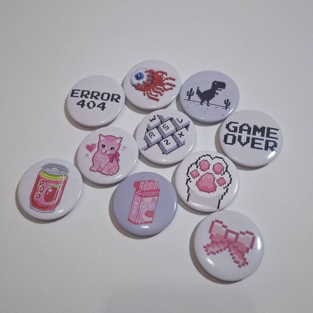 Pin Button | Pin tas | Pin aesthetic | Pin lucu Pixel Edition #1
