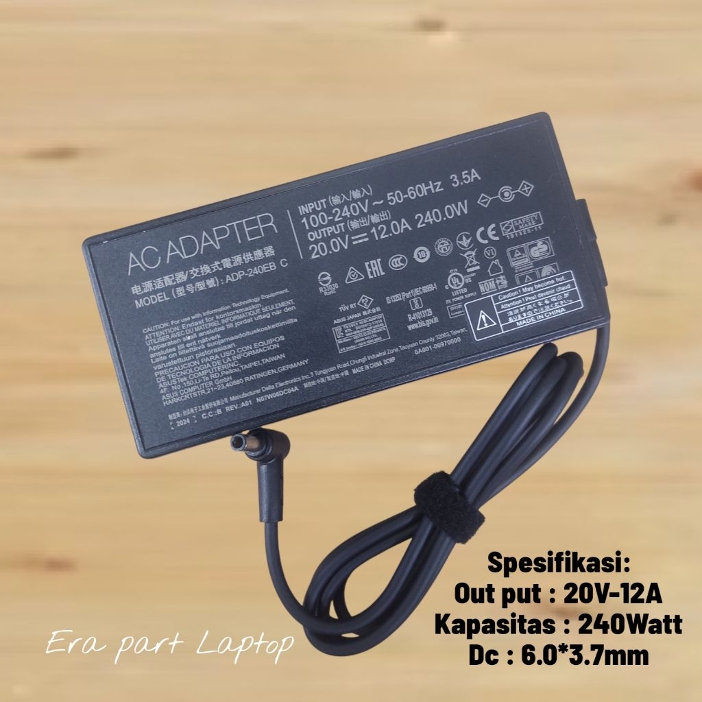 Adaptor Charger Asus ROG Zephyrus M16 GU603HR GU603HM For Asus ZenBook Pro Duo 15 OLED (UX582) For A