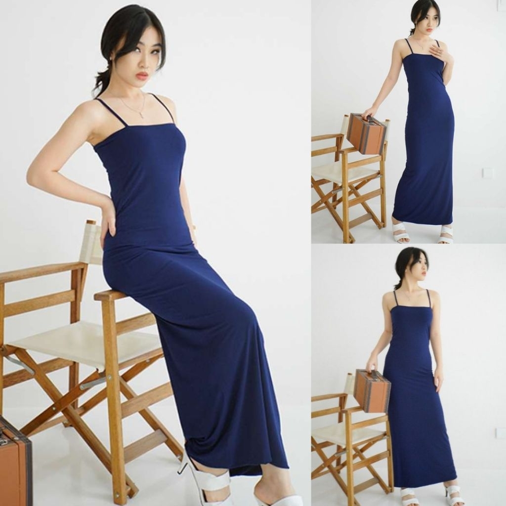 Sexy Bodycon Long Dress Maxi Dress Belahan Samping Baju Sexy Wanita D1379BD Birudongker