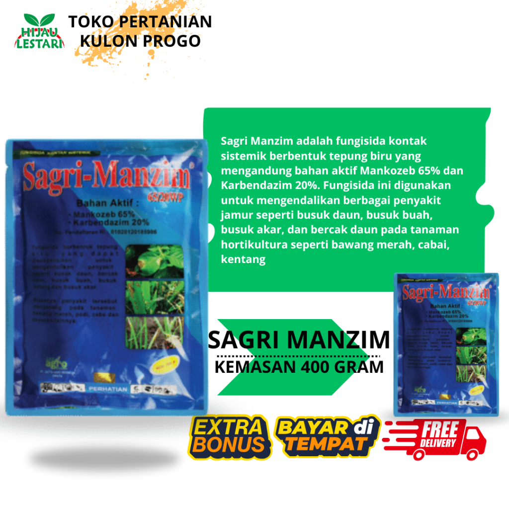 Fungisida Sagri-Manzim 65/20 WP 100 Gr Sagri Manzim