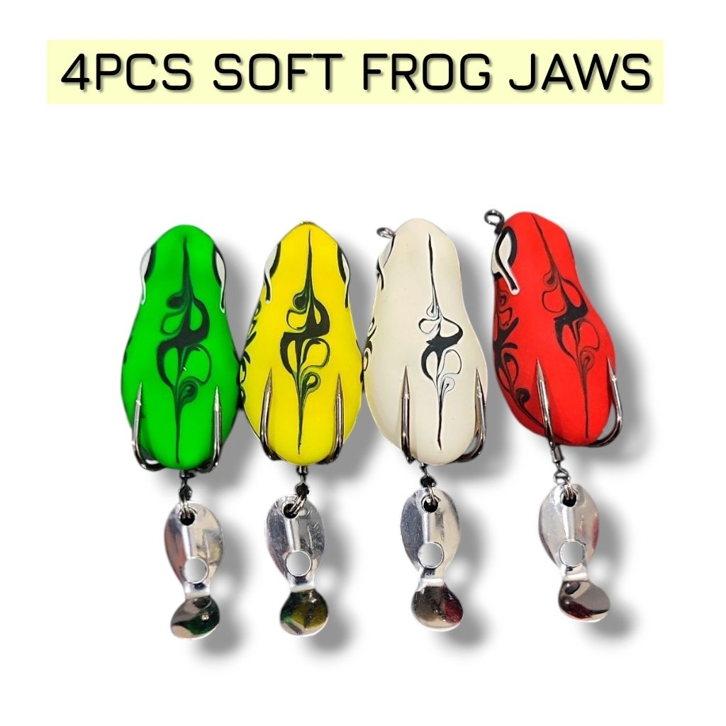4PCS SOFT FROG JAWS. umpan casting gabus. lure casting gabus