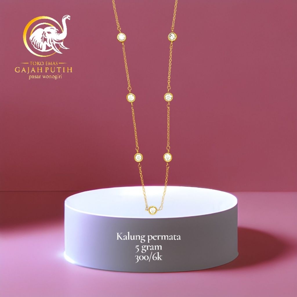 Kalung emas permata 5 gram