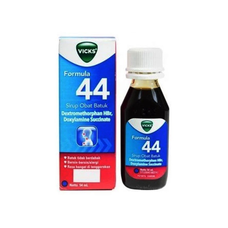 Sirup Obat Batuk Dewasa Vicks Formula 44 54ml - Meredakan Batuk Kering & Bersin