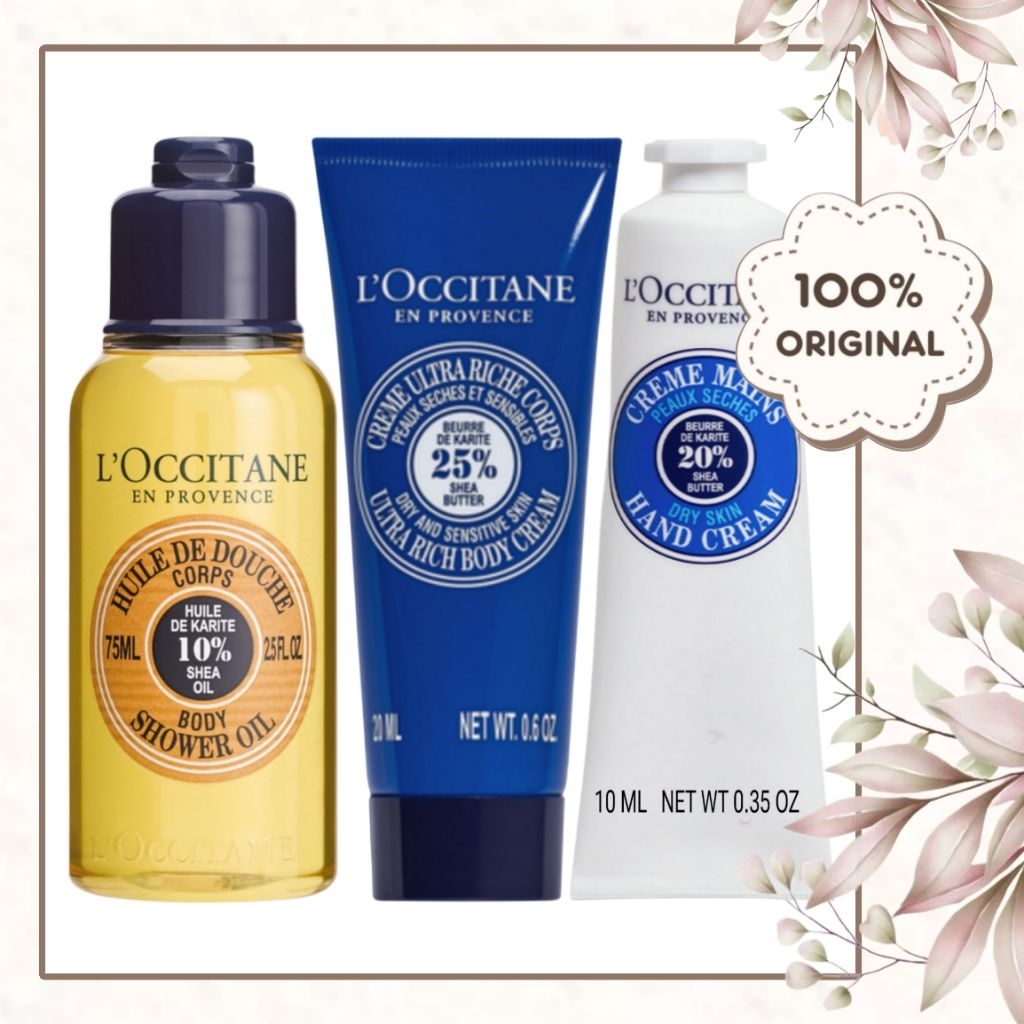 Limited Edition LOCCITANE NEW Shea Butter Karite Exclusive Gift Set Promo Paket Travel Size Trial Ki
